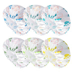 6 PCS Shower Caps for Women, Double Side Waterproof Shower Cap, Reusable Elastic Bath Caps for Shower, EVA Bathing Shower Caps, Bath Hair Caps - Candy Color